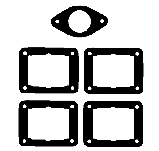 M-G 330511K Carb Intake Manifold Gasket Kit for Kawasaki X2 650 650SX TS 1986-95